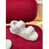Dior Dioract Sandals In White Shearling