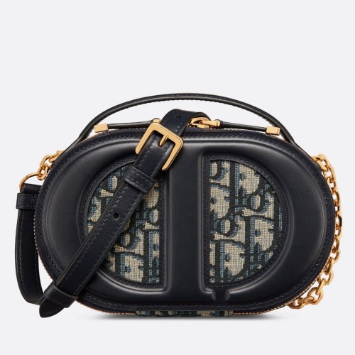 Dior CD Signature Oval Camera Bag in Blue Dior Oblique Jacquard Dior CD Signature Oval Camera Bag in Blue Dior Oblique Jacquard