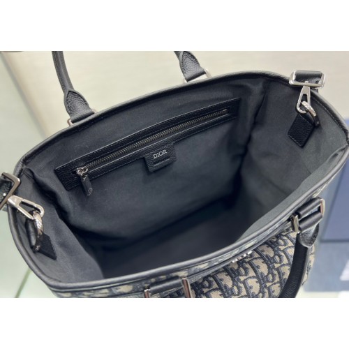 Dior Explorer Tote Bag Beige and Black Dior Oblique Jacquard