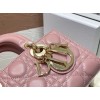 Dior Lady D-Joy Small Bag In Peony Pink Cannage Lambskin