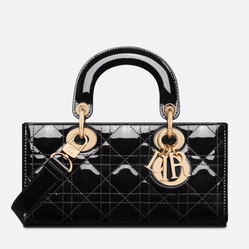 Dior Lady D-Joy Small Bag in Black Patent Calfskin Dior Lady D-Joy Small Bag in Black Patent Calfskin