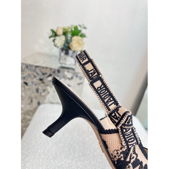 Dior J'Adior Slingback Pumps 65mm In Nude Jardin Botanique Embroidery Cotton Dior J'Adior Slingback Pumps 65mm In Nude Jardin Botanique Embroidery Cotton
