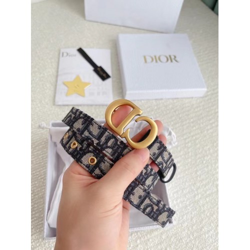 Dior Saddle 20MM Belt In Blue Dior Oblique Jacquard Dior Saddle 20MM Belt In Blue Dior Oblique Jacquard