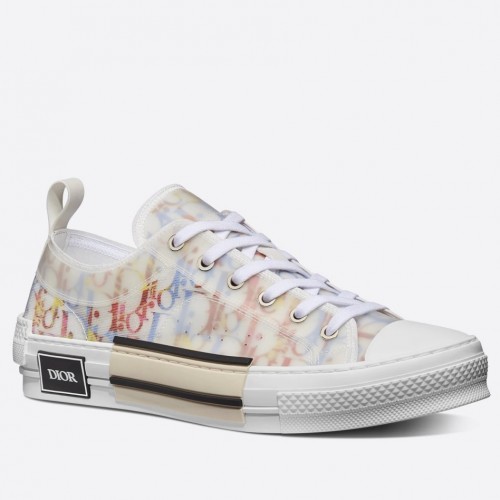 Dior Men's B23 Low-top Sneakers In Multicolor Oblique Canvas Dior Men's B23 Low-top Sneakers In Multicolor Oblique Canvas