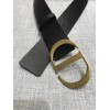 Dior 30 Montaigne 35MM Belt In Black Smooth Calfskin