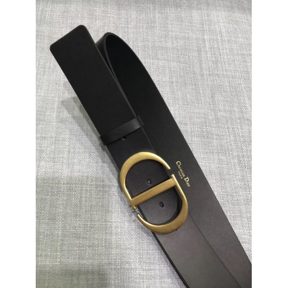 Dior 30 Montaigne 35MM Belt In Black Smooth Calfskin Dior 30 Montaigne 35MM Belt In Black Smooth Calfskin