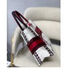 Dior Medium Book Tote Bag In Latte Multicolor Cupidon Embroidery