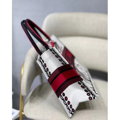 Dior Medium Book Tote Bag In Latte Multicolor Cupidon Embroidery Dior Medium Book Tote Bag In Latte Multicolor Cupidon Embroidery