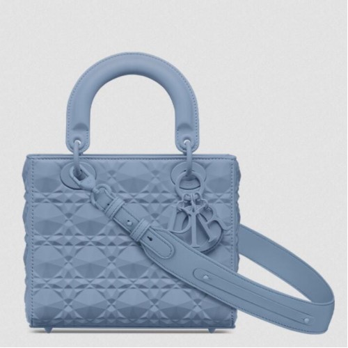 Dior Small Lady Dior My ABCDior Bag in Denim Calfskin with Diamond Motif Dior Small Lady Dior My ABCDior Bag in Denim Calfskin with Diamond Motif