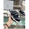 Dior D-Wander Open Back Sneakers In Blue Oblique Fabric