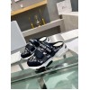 Dior D-Wander Open Back Sneakers In Blue Oblique Fabric