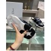 Dior D-Wander Open Back Sneakers In Blue Oblique Fabric