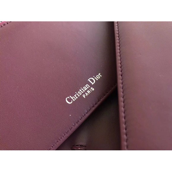 Dior Lady Dior Chain Pouch In Bordeaux Cannage Lambskin Dior Lady Dior Chain Pouch In Bordeaux Cannage Lambskin