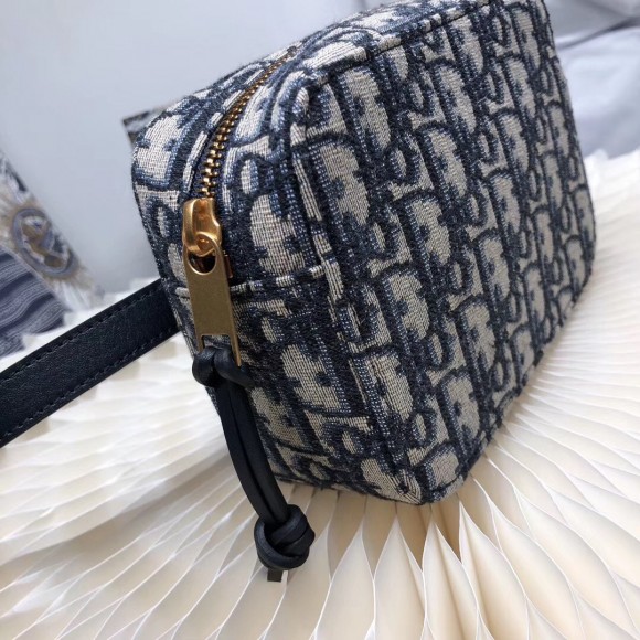 Dior Belt Pouch In Blue Oblique Canvas Dior Belt Pouch In Blue Oblique Canvas