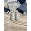 Dior Men's B23 Low-top Sneakers In White and Blue Oblique Canvas