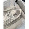 Dior Men's B23 Low-top Sneakers In White and Blue Oblique Canvas