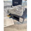 Dior Men's B23 Low-top Sneakers In White and Blue Oblique Canvas