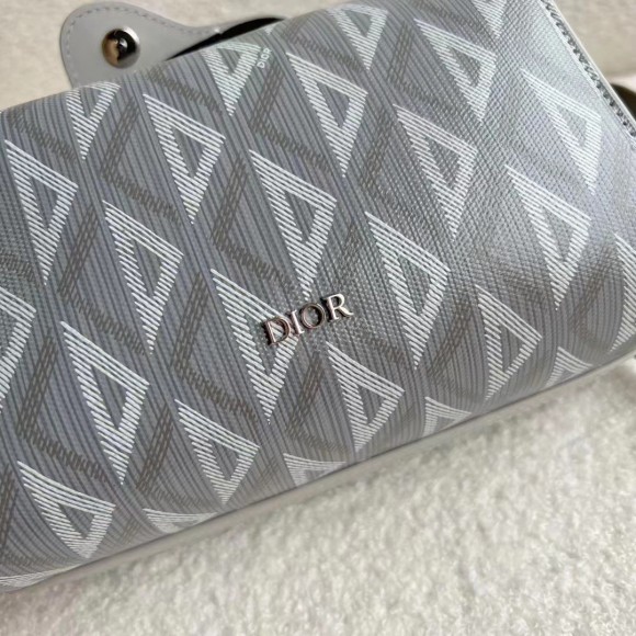 Dior Lingot Messenger Bag In Gray CD Diamond Canvas Dior Lingot Messenger Bag In Gray CD Diamond Canvas