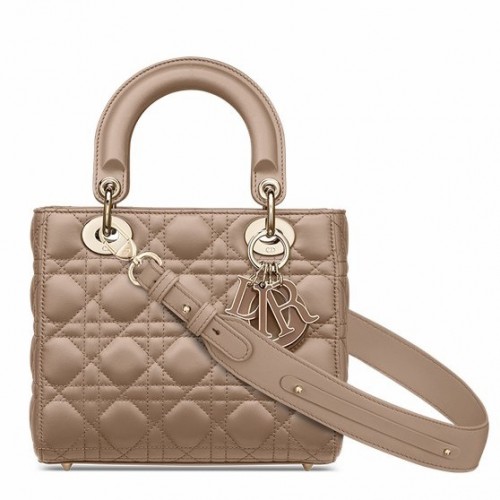Dior Small Lady Dior My ABCDior Bag In Warm Taupe Cannage Lambskin Dior Small Lady Dior My ABCDior Bag In Warm Taupe Cannage Lambskin