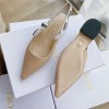 Dior J'Adior Slingback Ballerina Flats In Nude Technical Canvas