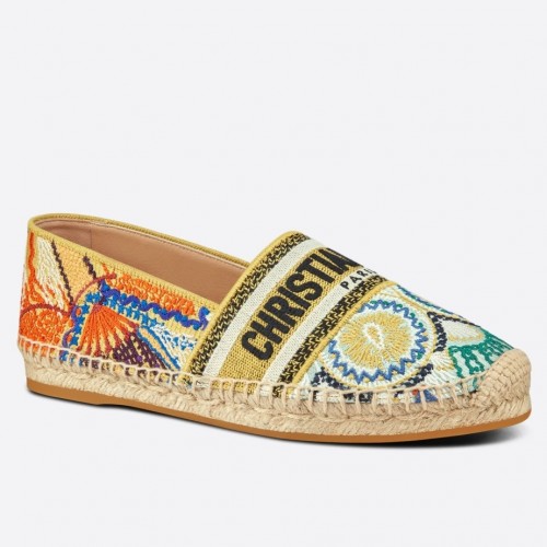 Dior Granville Espadrilles In Lights Embroidered Cotton Dior Granville Espadrilles In Lights Embroidered Cotton