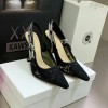 Dior J'Adior Slingback Pumps 100mm In Black Macrame Cotton