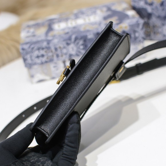 Dior Saddle Belt Bag In Black Grained Calfskin Dior Saddle Belt Bag In Black Grained Calfskin