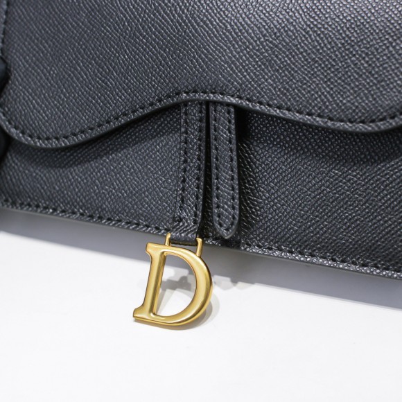 Dior Saddle Belt Bag In Black Grained Calfskin Dior Saddle Belt Bag In Black Grained Calfskin