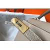 Hermes Kelly 32cm Retourne Bag in Tourterelle Clemence Leather GHW