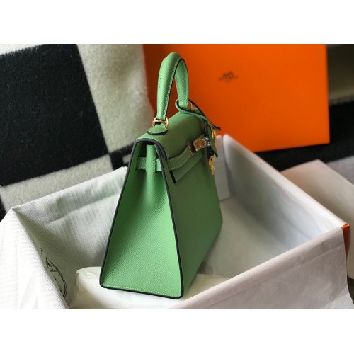 Hermes Kelly 28cm Sellier Bag in Vert Cypres Epsom Calfskin GHW