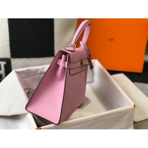Hermes Kelly 28cm Sellier Bag in Mauve Sylvestre Epsom Calfskin GHW Hermes Kelly 28cm Sellier Bag in Mauve Sylvestre Epsom Calfskin GHW