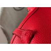 Hermes Evelyne III Mini Bag In Red Clemence Leather