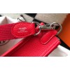 Hermes Evelyne III Mini Bag In Red Clemence Leather