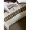 Hermes Garden Party 30 Handmade Bag in Toile and Taupe Leather