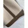 Hermes Garden Party 30 Handmade Bag in Toile and Taupe Leather
