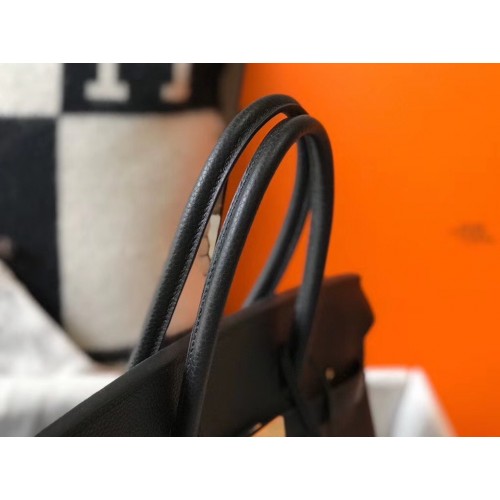 Hermes Birkin 35 Bag in Black Clemence Leather with GHW