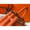Hermes Kelly 28cm Retourne Bag in Orange Clemence Leather GHW