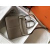 Hermes Halzan 31cm Bag In Tourterelle Clemence Leather