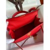 Hermes Kelly Sellier 28 Handmade Bag In Red Epsom Calfskin