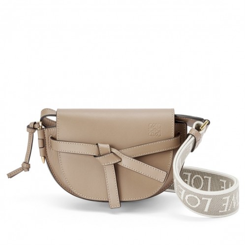 Loewe Gate Dual Mini Bag In Sand Calfskin Loewe Gate Dual Mini Bag In Sand Calfskin