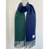 Loewe Window Scarf in Green/Blue Wool and Cashmere
