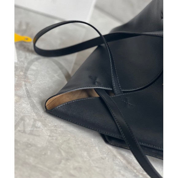 Loewe Medium Puzzle Fold Tote Bag in Black Calfskin Loewe Medium Puzzle Fold Tote Bag in Black Calfskin