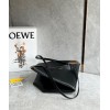 Loewe Medium Puzzle Fold Tote Bag in Black Calfskin