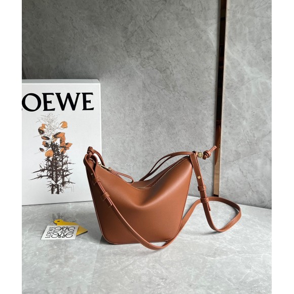 Loewe Mini Hammock Hobo Bag in Brown Calfskin Loewe Mini Hammock Hobo Bag in Brown Calfskin