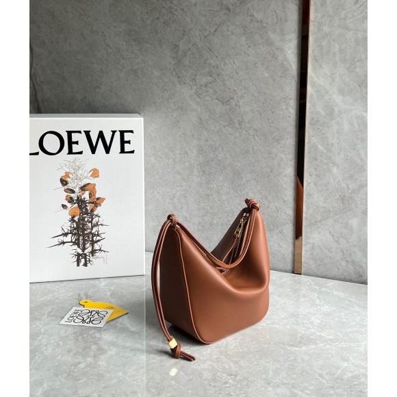 Loewe Mini Hammock Hobo Bag in Brown Calfskin Loewe Mini Hammock Hobo Bag in Brown Calfskin