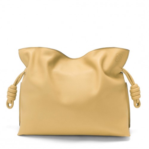 Loewe Flamenco Clutch Bag In Dark Butter Calfskin Loewe Flamenco Clutch Bag In Dark Butter Calfskin