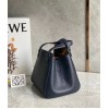 Loewe Hammock Nugget Bag In Navy Blue Calfskin