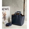 Loewe Hammock Nugget Bag In Navy Blue Calfskin