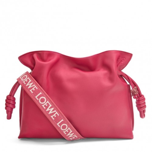 Loewe Flamenco Clutch Bag In Ruby Red Leather Loewe Flamenco Clutch Bag In Ruby Red Leather