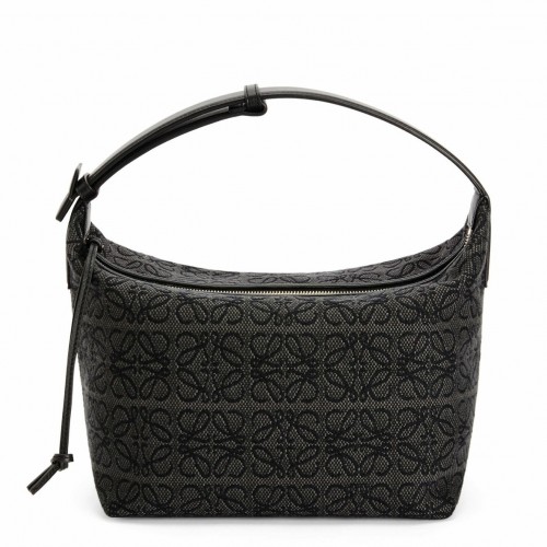 Loewe Cubi Medium Bag in Black Anagram Jacquard Loewe Cubi Medium Bag in Black Anagram Jacquard